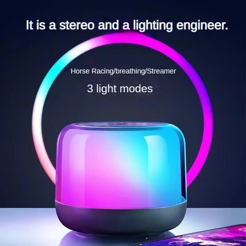 RGB Speaker - Manufacturer - S100 Colorful LED Mini Wireless Outdoor TF Subwoofer Party