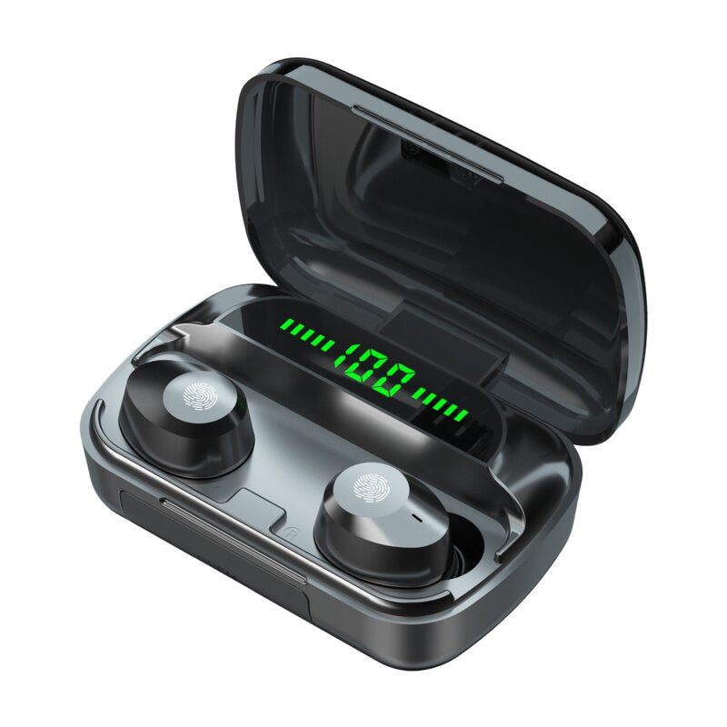 TWS Earphones - Manufacturer - M5 LED Display Wireless Charging IPX7 Digital Indicator