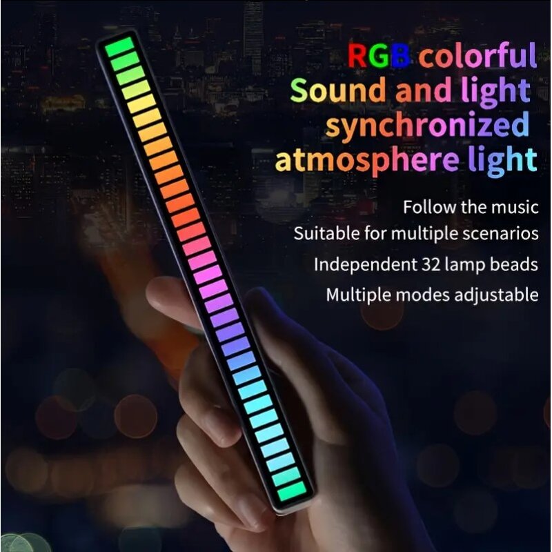 Music LED Light - Manufacturer - 32 LED Multi Color Sound Rhythm Motion Sensor USB