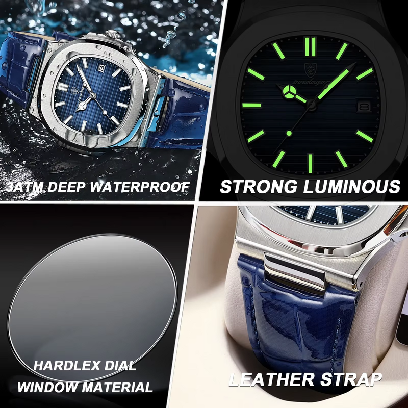 Quartz Watch - Manufacturer - 613 Men Luxury Antique Square Waterproof Luminous Business
