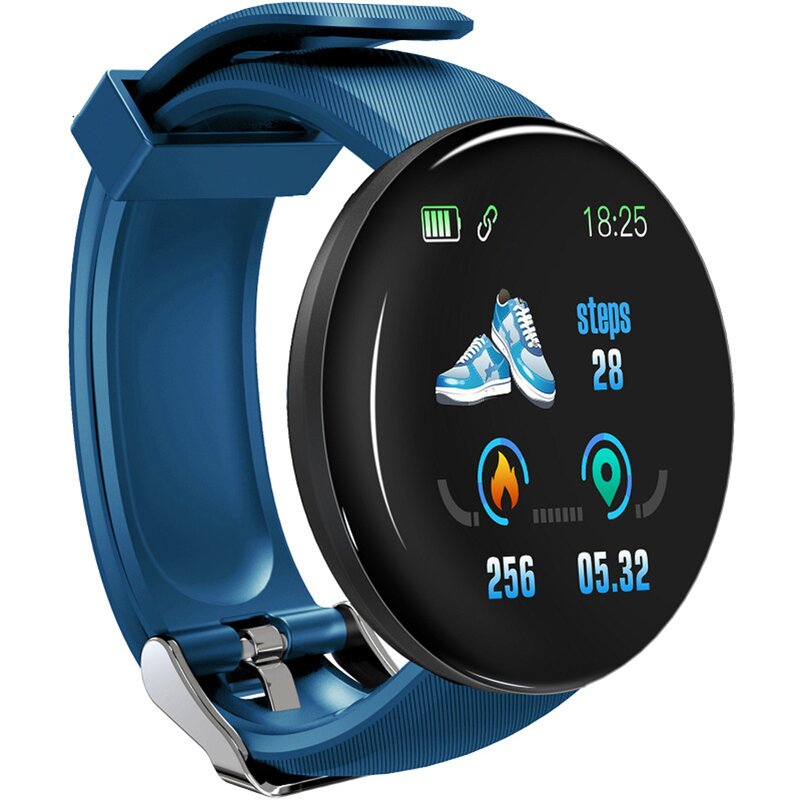 Smart Watch - Manufacturer - D18 Round Design Waterproof Fitness Tracker Android IOS