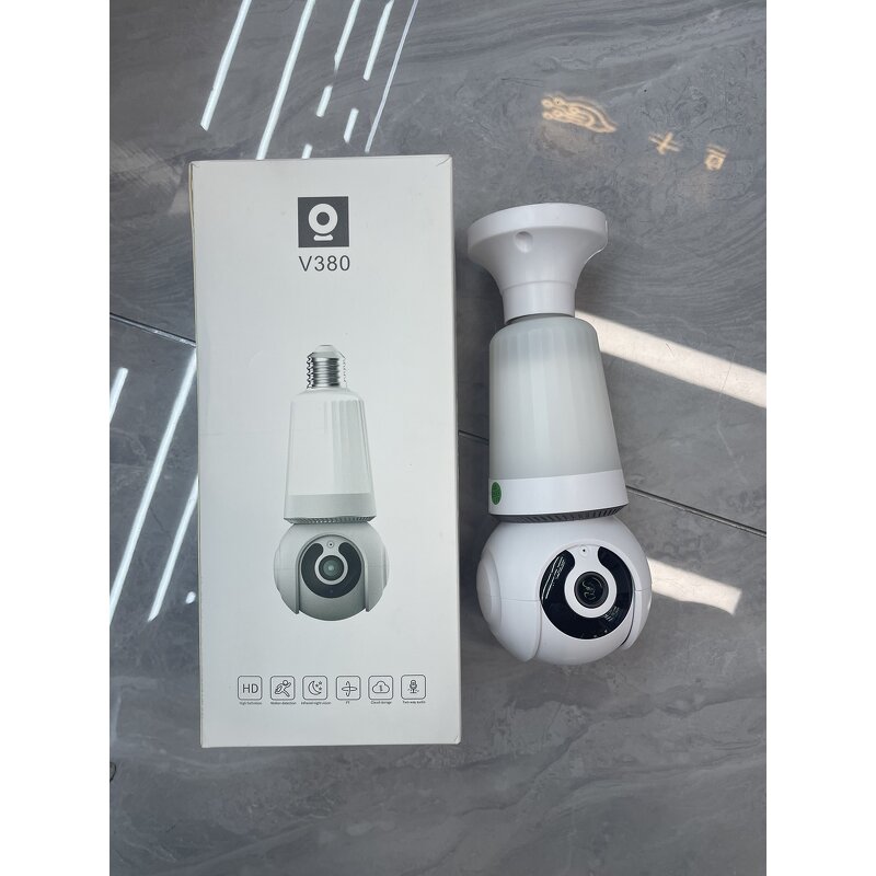 Smart Camera - Manufacturer - 3MP E27 V380pro AI Human Detection 360 LED Memory Card
