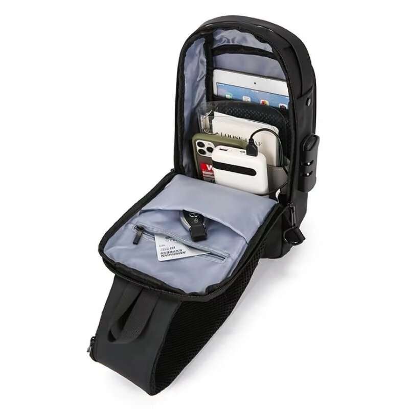 Men's Chest Bag - Manufacturer - Korean PU Waterproof Crossbody Casual Sports iPhone