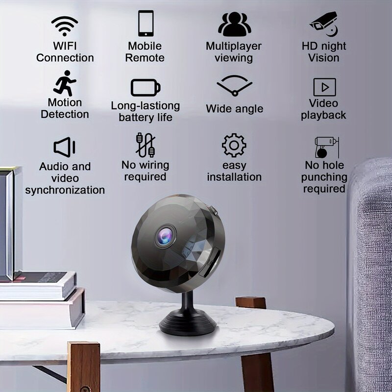 Mini IP Camera - Manufacturer - 2.4G WiFi Night Vision Motion Family Security Wide-angle