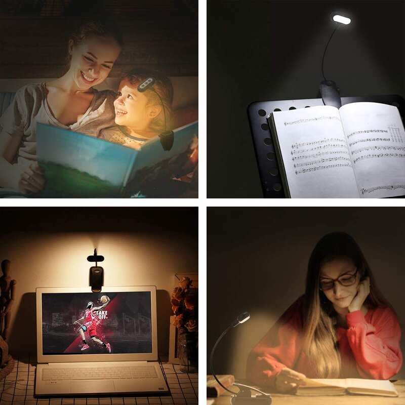 Book Light - Manufacturer - USB Rechargeable Dimmable Flexible Clip Kids Bed Reading