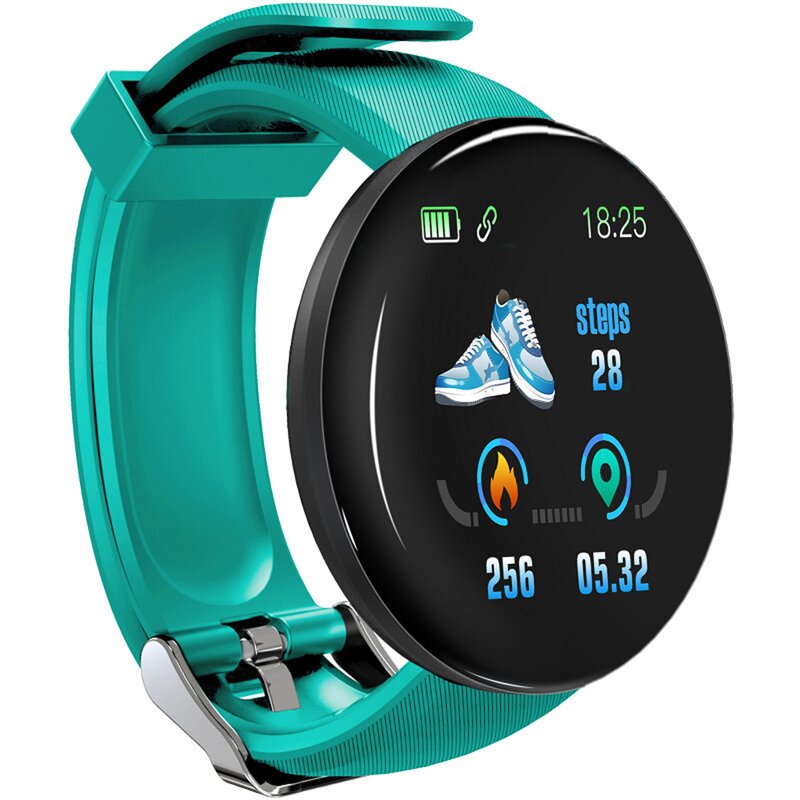 Smart Watch - Manufacturer - D18 Round Design Waterproof Fitness Tracker Android IOS