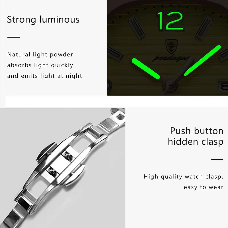 Quartz Watch - Manufacturer - 708 Factory Ladies Antique Square Waterproof Luminous Date