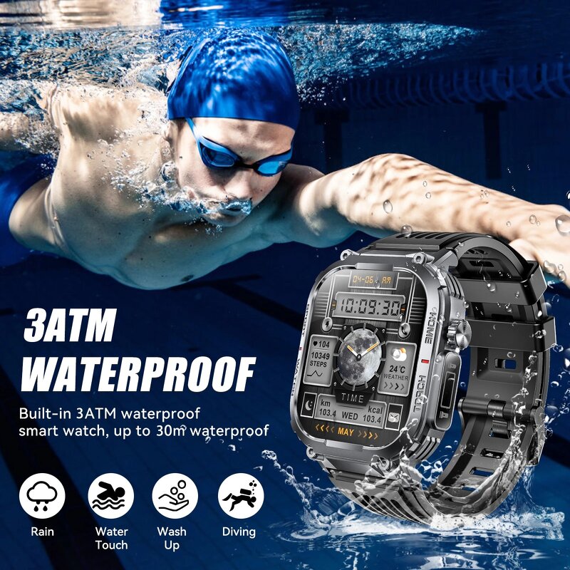 Smart Watch - Manufacturer - S320B 3ATM 2.02" Square Heart Rate Sleep Sports Fitness