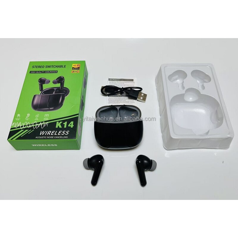 TWS Earphones - Manufacturer - K14 IPX4 Touch Control Noise Cancelling In-Ear Gaming