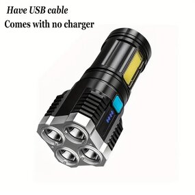 LED Flashlight - Manufacturer - 4-Mode Brightness Adjustment Outdoor Emergency Display