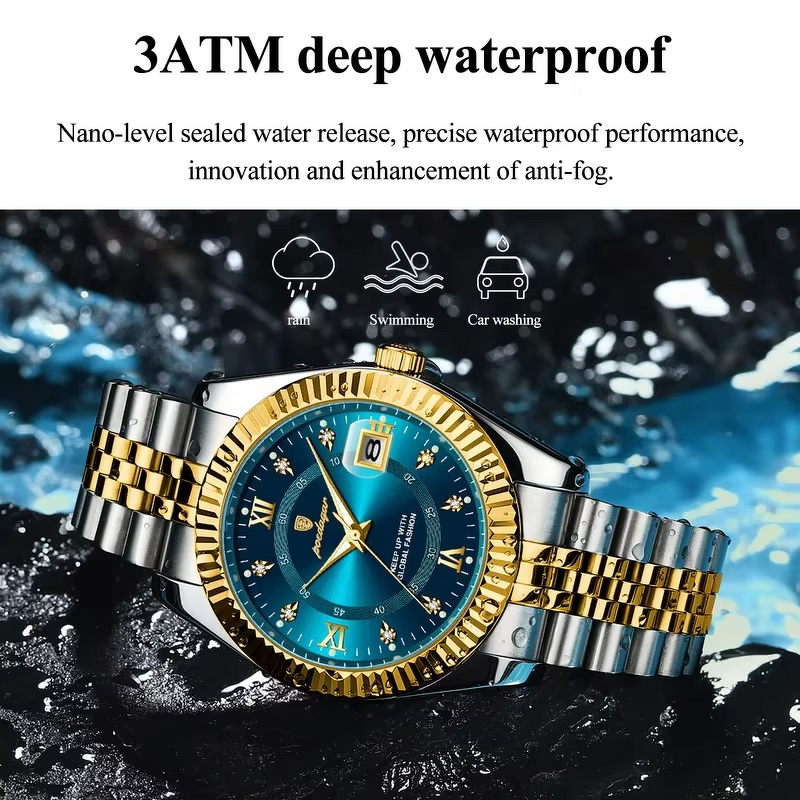 Quartz Watch - Manufacturer - 910 Men Sport Luxury 43mm Waterproof Luminous Stainless Steel