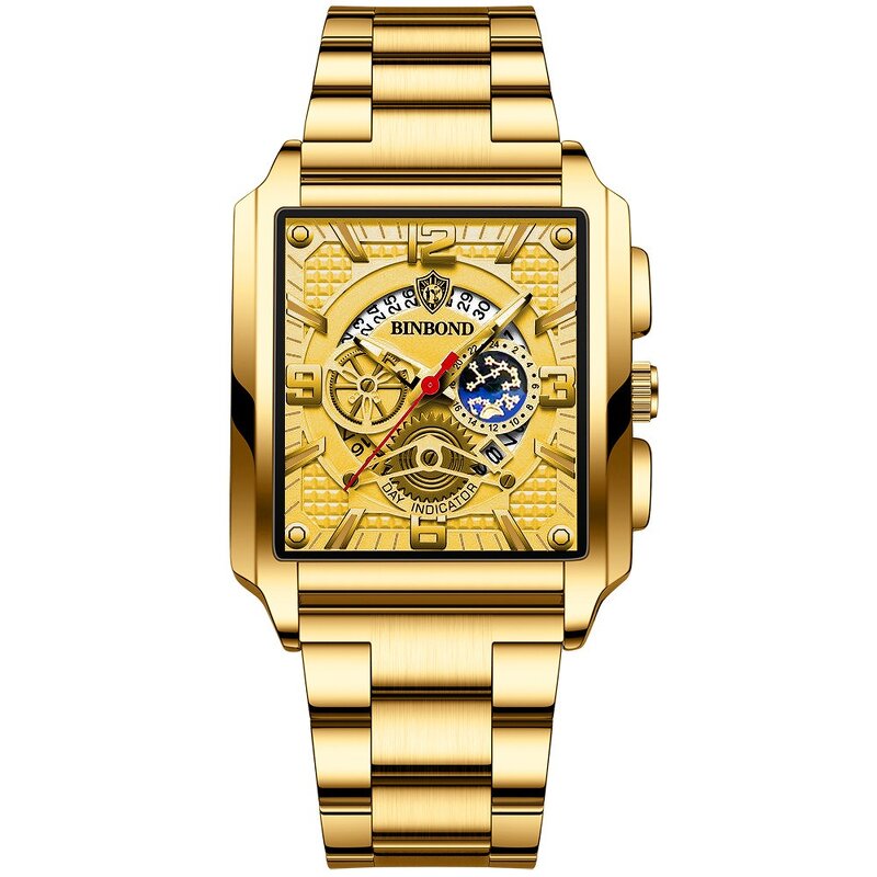 Quartz Watch - Manufacturer - B6575 Square Men Fashion Sports Casual Business Wrist Watch