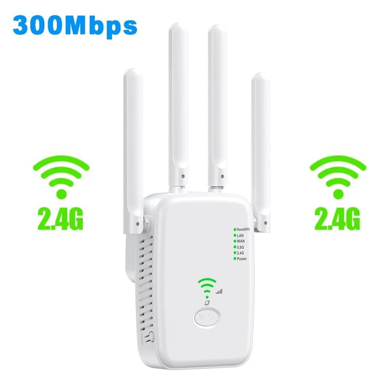 WiFi Range Extender - Manufacturer - Dual-Band 5G/2.4G 300Mbps Firewall Wireless Router
