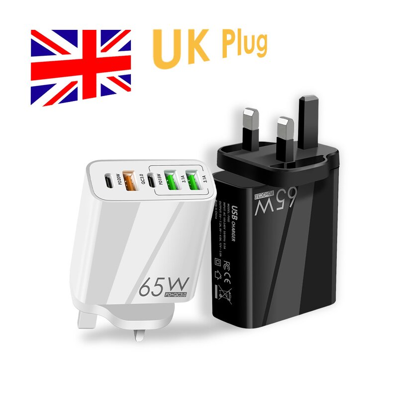 PD Charger - Manufacturer - 65W 3.1 Portable Travel US UK EU Adapters iPhone Fast