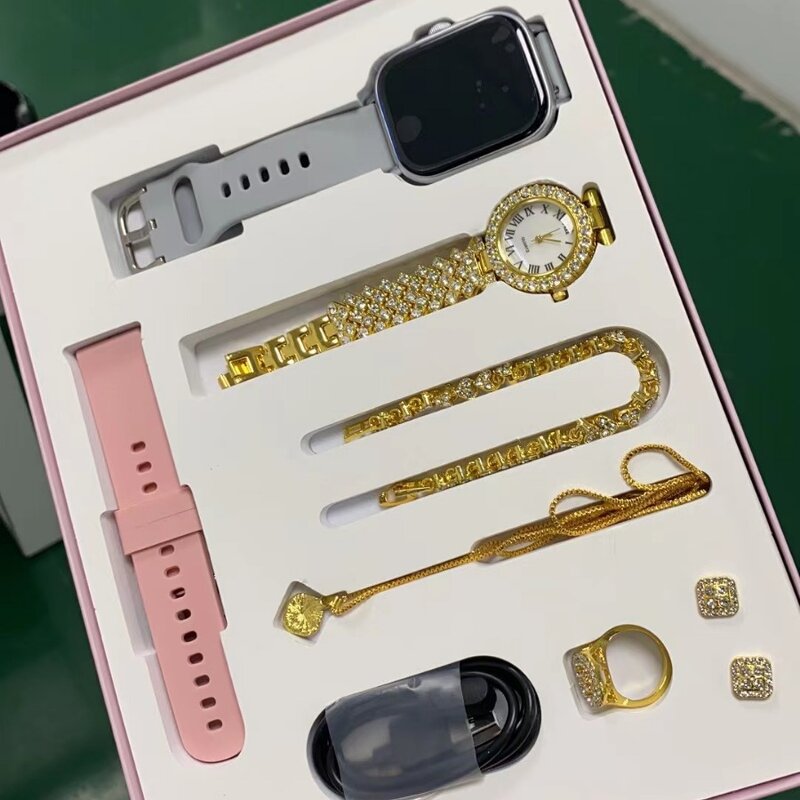 Smart Watch Gift Pack - Manufacturer - A58 41-43mm IP67 Bracelet Ring Earrings Necklace