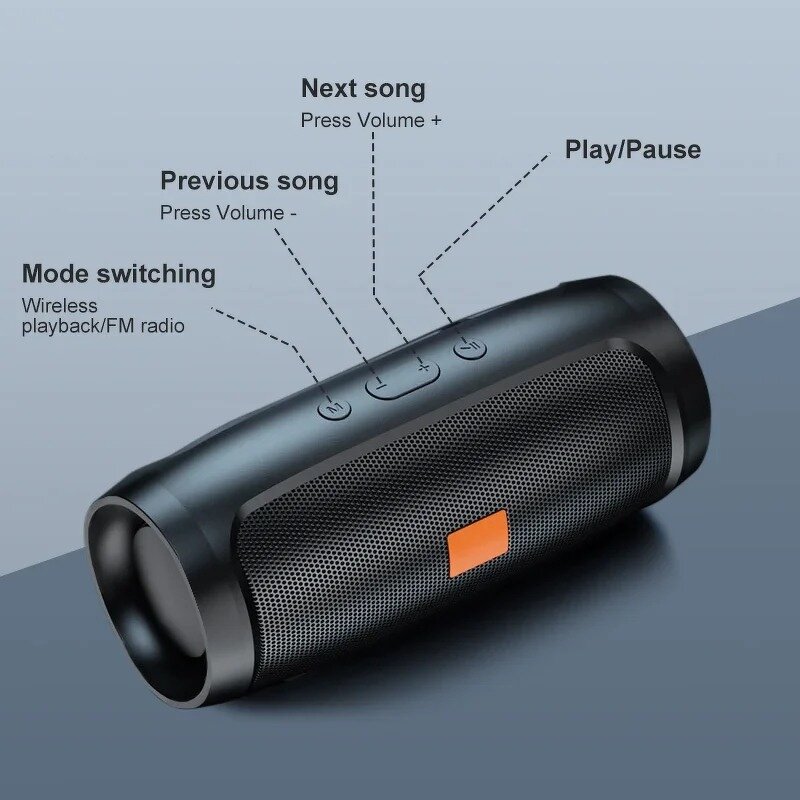 RGB Loudspeaker - Manufacturer - Portable Waterproof TWS Surround Sound TF Radio Bluetooth