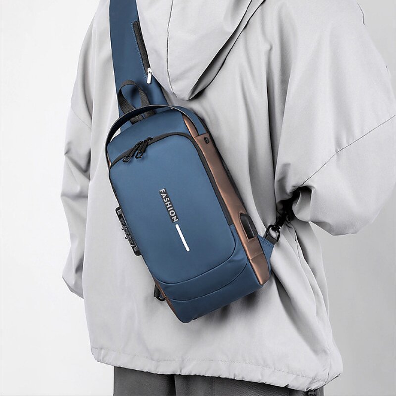Men's Chest Bag - Manufacturer - Korean PU Waterproof Crossbody Casual Sports iPhone