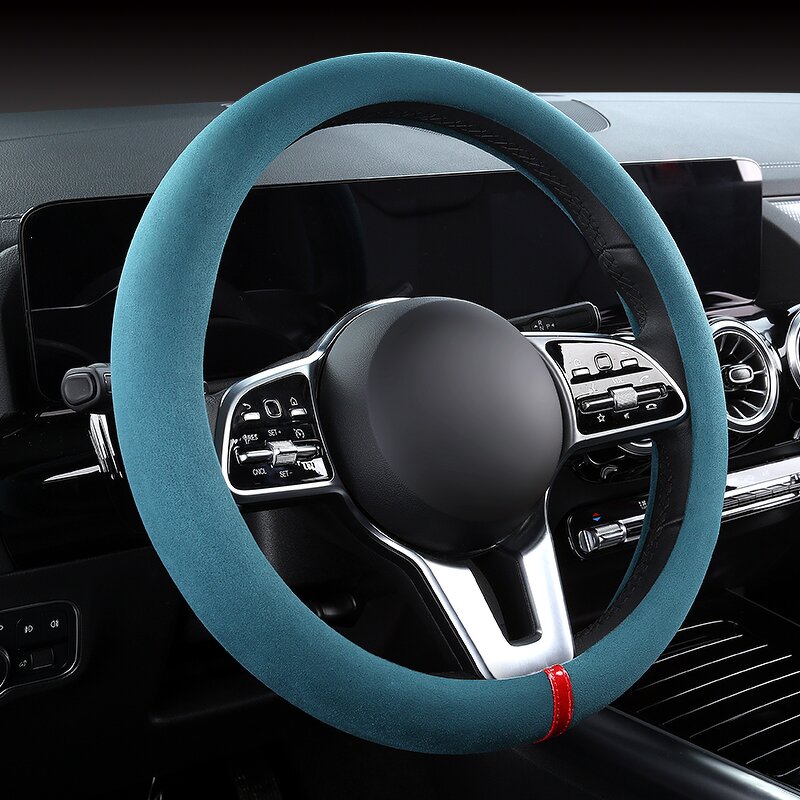 Steering Wheel Cover Manufacturer - Anti-Slip Suede Universal 38cm Shape O