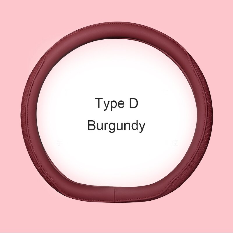 Steering Wheel Cover Manufacturer - Anti-Slip Leather Universal 38cm Shape D