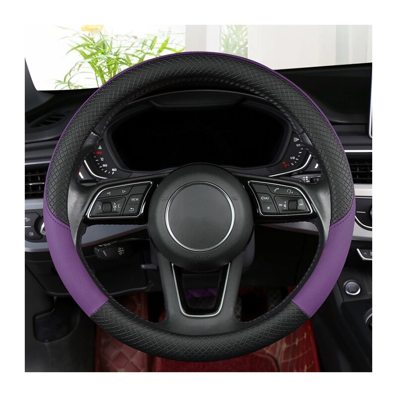 Steering Wheel Cover Manufacturer - Anti-Slip Leather Truck 42cm Fashion Style
