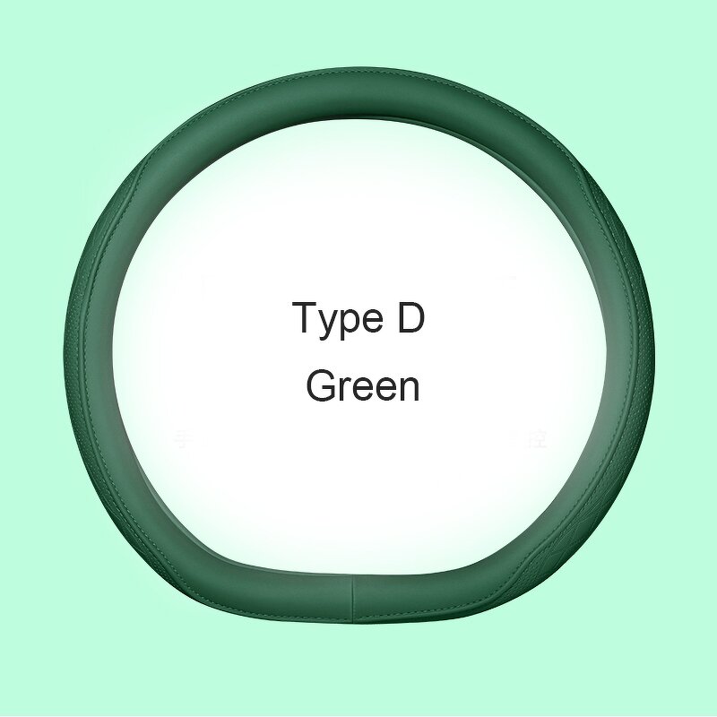 Steering Wheel Cover Manufacturer - Anti-Slip Leather Universal 38cm Shape D