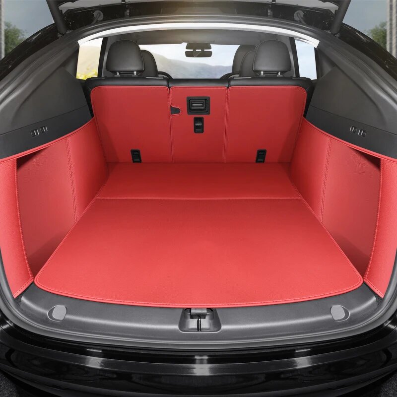 Trunk Mat Manufacturer - Custom Fit for Tesla Model Y Genuine Leather Cargo