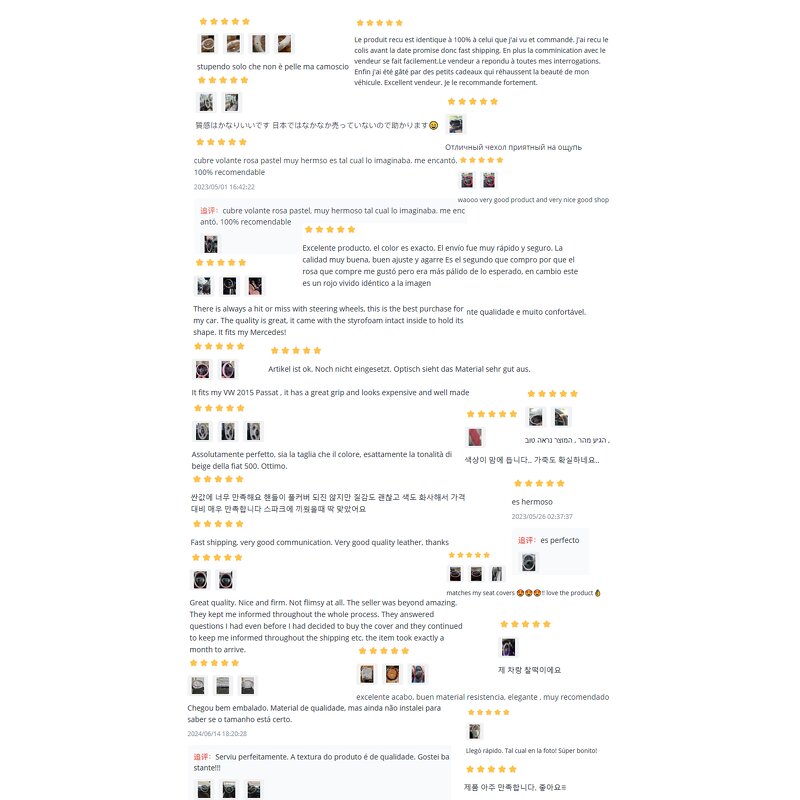 Steering Wheel Cover Manufacturer - Anti-Slip Leather Universal 38cm Shape O & D