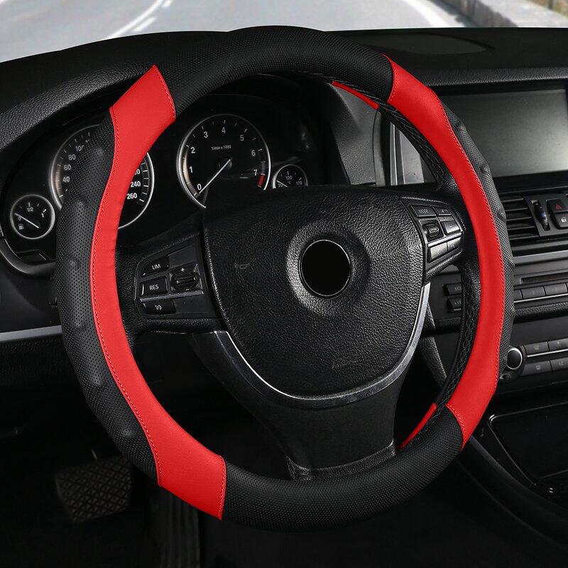 Steering Wheel Cover Manufacturer - Universal Sports Leather 38cm with Massage Points