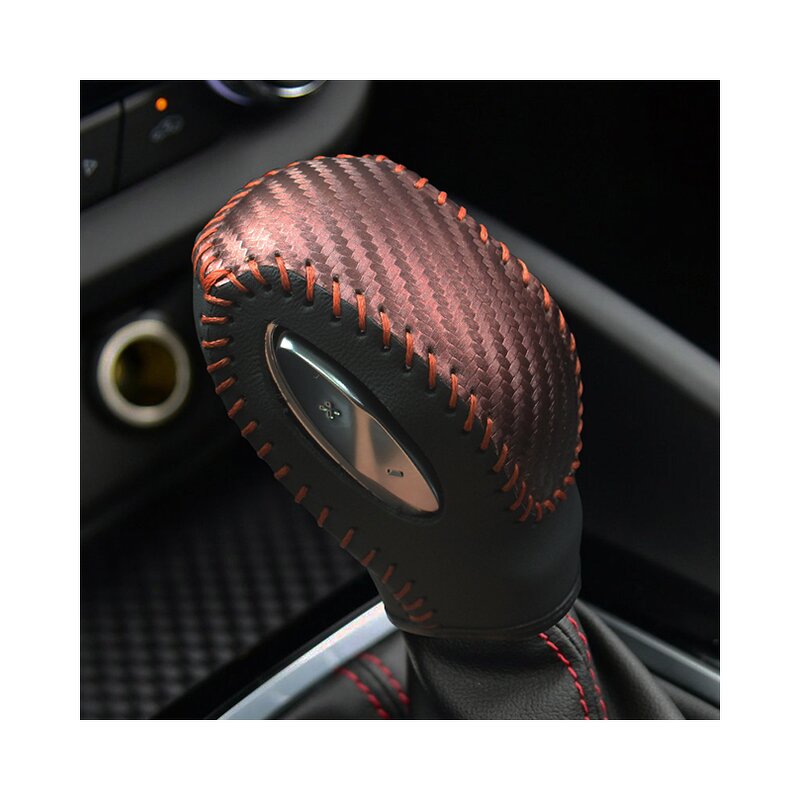 Gear Shift Knob Cover Manufacturer - Cowhide Carbon Fiber for Buick Verano Hand-sewn