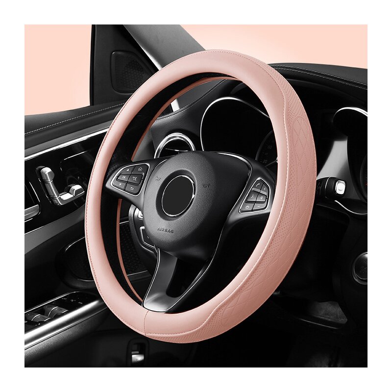 Steering Wheel Cover Manufacturer - Anti-Slip Leather Universal 38cm Shape O