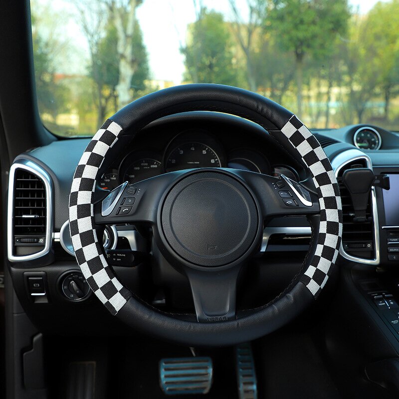 Steering Wheel Cover Manufacturer - Classic Sports Leather for Toyota Honda 38cm