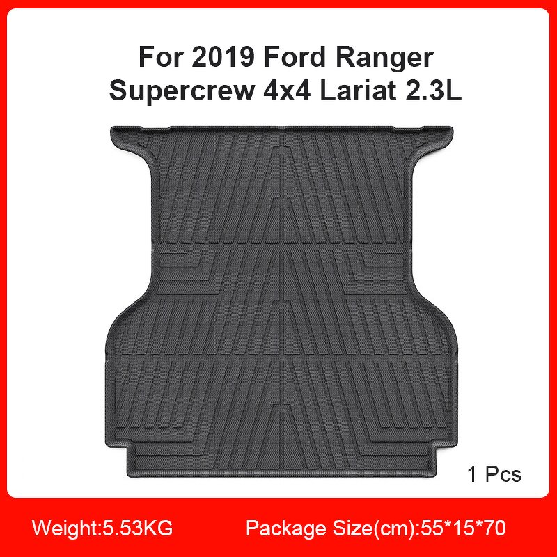 Truck Bed Mat Manufacturer - Custom Fit TPE for 2019 Ford Ranger Supercrew