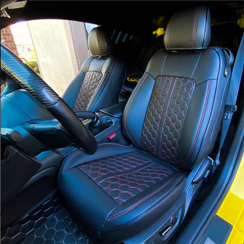 Seat Covers Manufacturer - Custom Fit for 2015-2024 Ford Mustang Convertible Leather