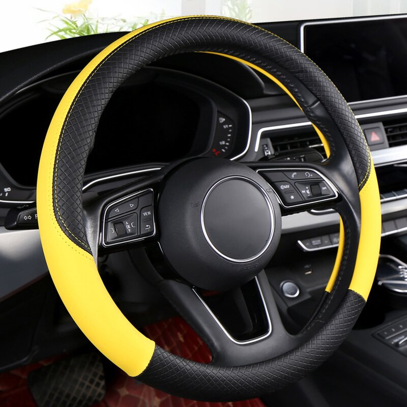 Steering Wheel Cover Manufacturer - Anti-Slip Leather Truck 40cm Fashion Style