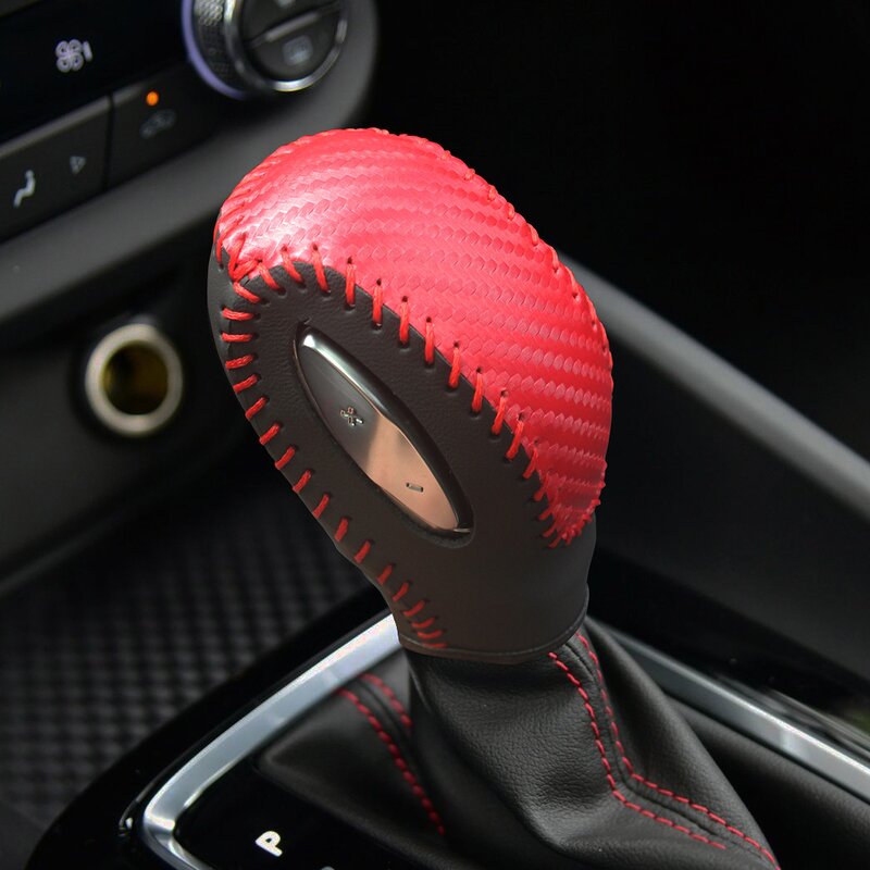 Gear Shift Knob Cover Manufacturer - Cowhide Carbon Fiber for Buick Verano Hand-sewn