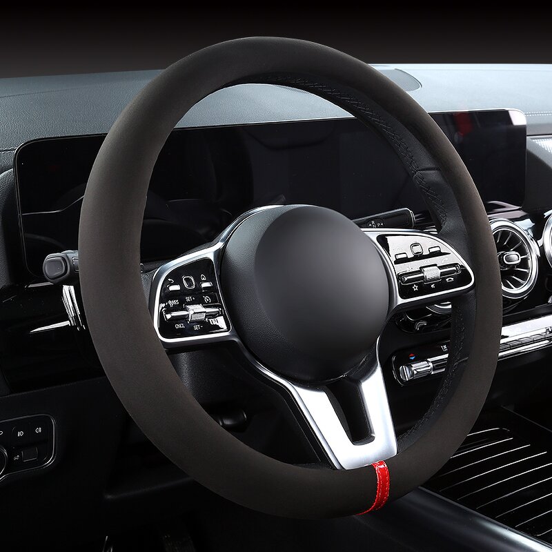 Steering Wheel Cover Manufacturer - Anti-Slip Suede Universal 38cm Shape O