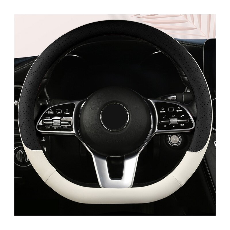Steering Wheel Cover Manufacturer - Anti-Slip Leather Universal 38cm Shape O & D