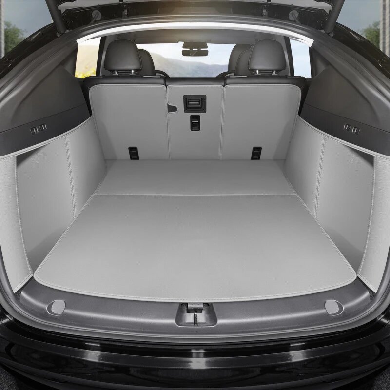 Trunk Mat Manufacturer - Custom Fit for Tesla Model Y Genuine Leather Cargo