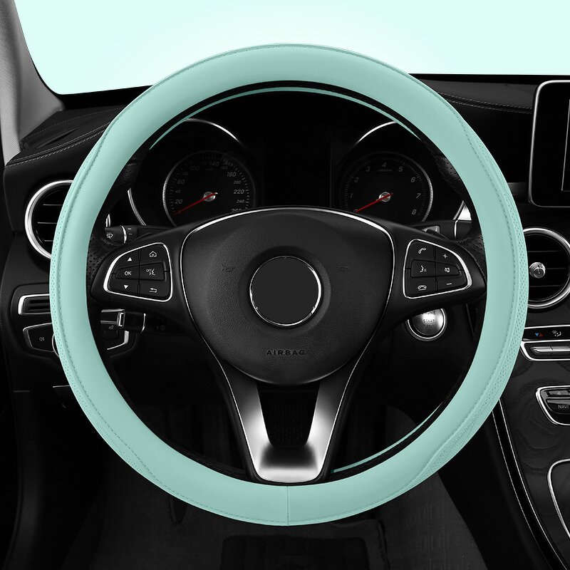 Steering Wheel Cover Manufacturer - Anti-Slip Leather Universal 38cm Shape O
