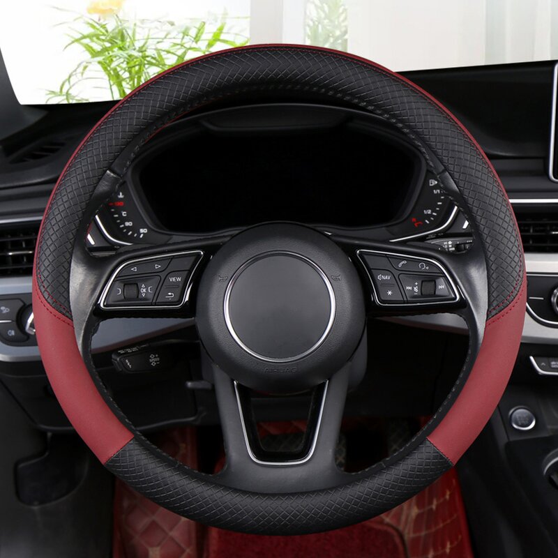 Steering Wheel Cover Manufacturer - Anti-Slip Leather Truck 42cm Fashion Style