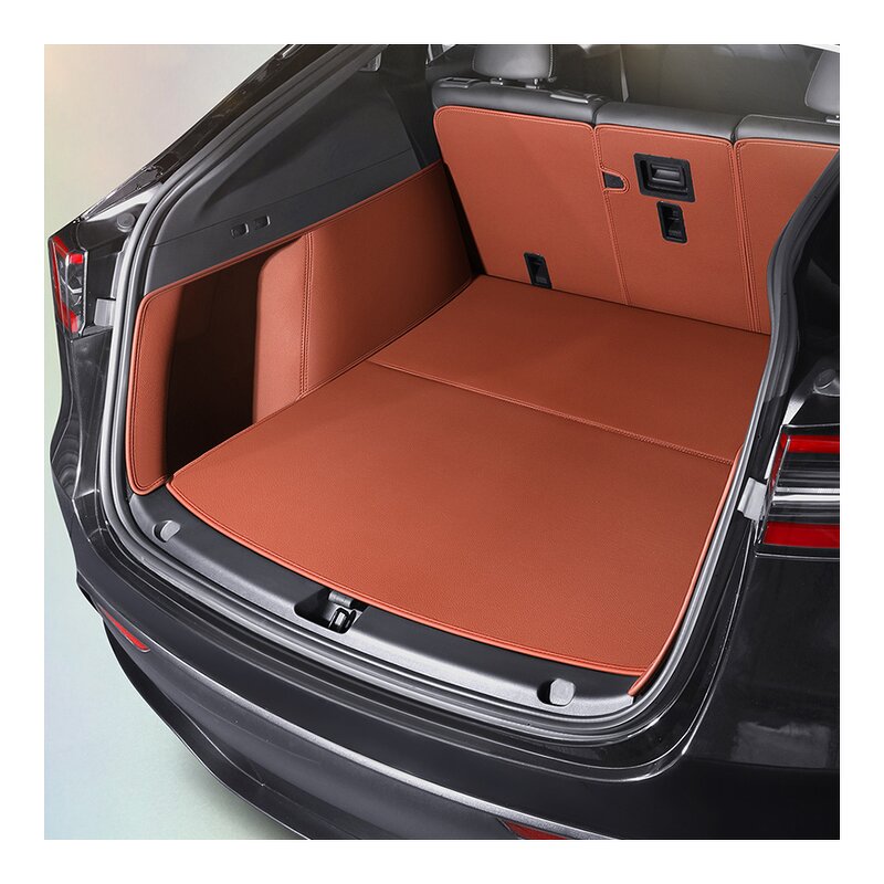 Trunk Mat Manufacturer - Custom Fit for Tesla Model Y Genuine Leather Cargo