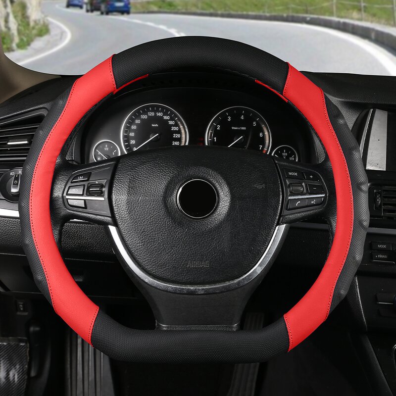Steering Wheel Cover Manufacturer - Universal Sports Leather 38cm with Massage Points