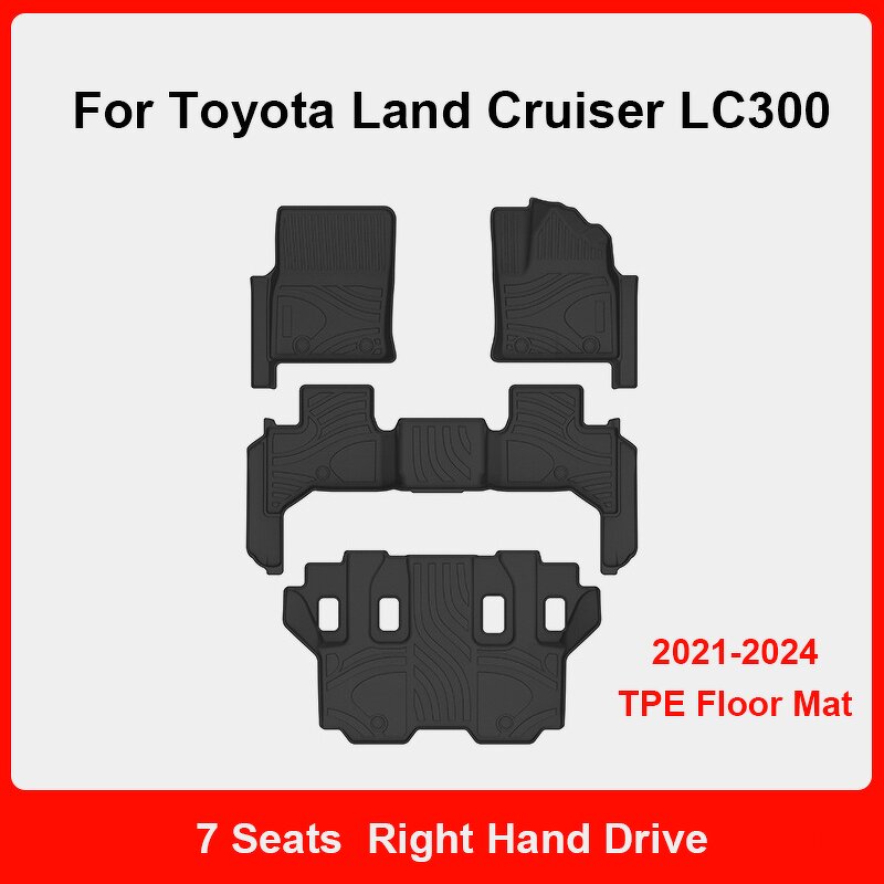 Floor Mat Manufacturer - Custom TPE 3 Rows 7 Seats for Toyota Land Cruiser LC300