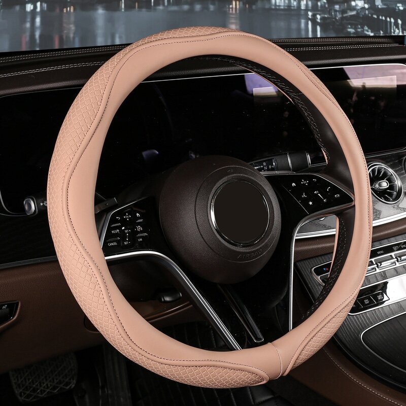 Steering Wheel Cover Manufacturer - Sports Anti-Slip Leather for BMW Toyota 38cm