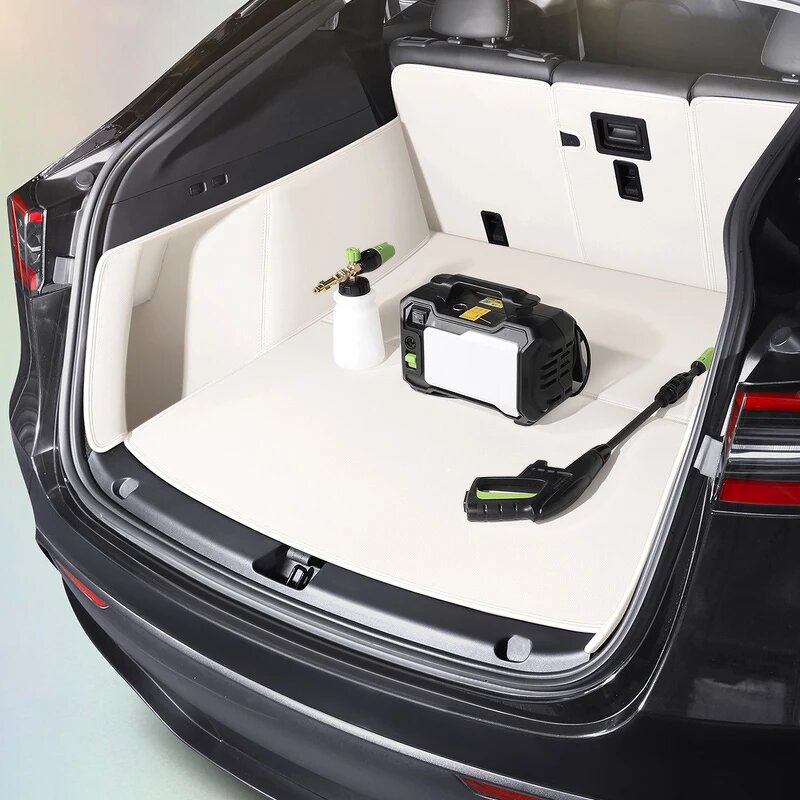 Trunk Mat Manufacturer - Custom Fit for Tesla Model Y Genuine Leather Cargo