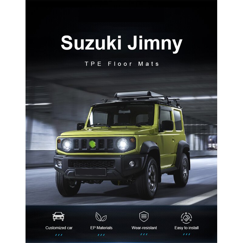 Car Mat Manufacturer - Custom 3D TPE Dustproof Waterproof for Suzuki Jimny 2007-2018