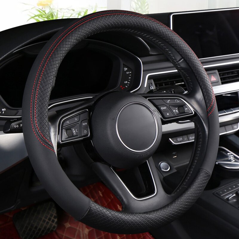 Steering Wheel Cover Manufacturer - Sports Luxury Anti-Slip Leather Truck 47cm