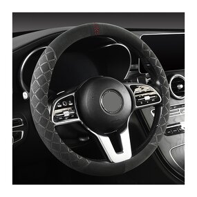 Steering Wheel Cover Manufacturer - Sports Style Soft Suede Handcrafted Sewing
