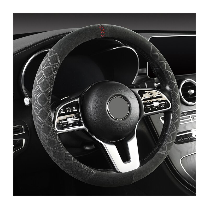 Steering Wheel Cover Manufacturer - Sports Style Soft Suede Handcrafted Sewing