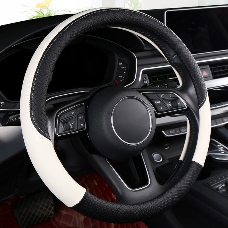 Steering Wheel Cover Manufacturer - Sports Luxury Anti-Slip Leather Truck 47cm